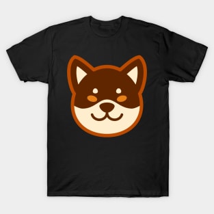 Brown Shiba: Eyes open smile T-Shirt